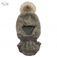 Шапка-шлем детская SELFIE SHLm0 DONAT 419301 SP ACR-SHH (SHELTER+Помпон нат. Енот)