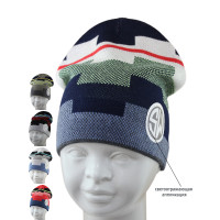 Шапка детская SELFIE CZm LPT KVADRATY 221513 BAW2 (двойная) U