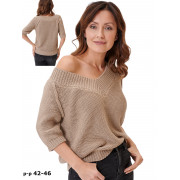Пуловер женский SELFIE ROXI 221555 A бежевый - Фото