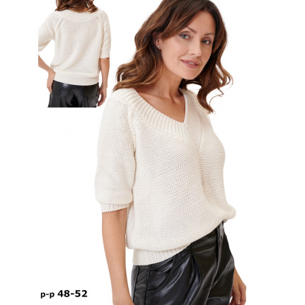 Пуловер женский SELFIE ROXI 221555 B белый - Фото