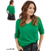 Пуловер женский SELFIE ROXI 221555 H зеленый - Фото